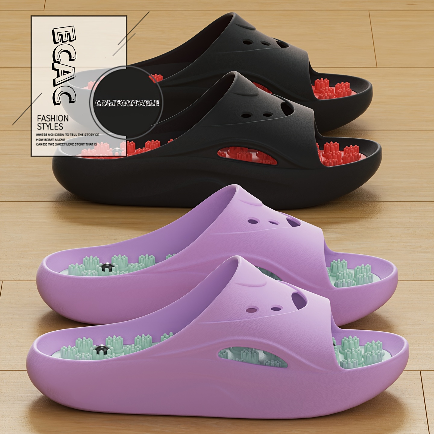 Women'S Shoes For Flat Feet - Chinelos de Massagem EVA para Mulheres
