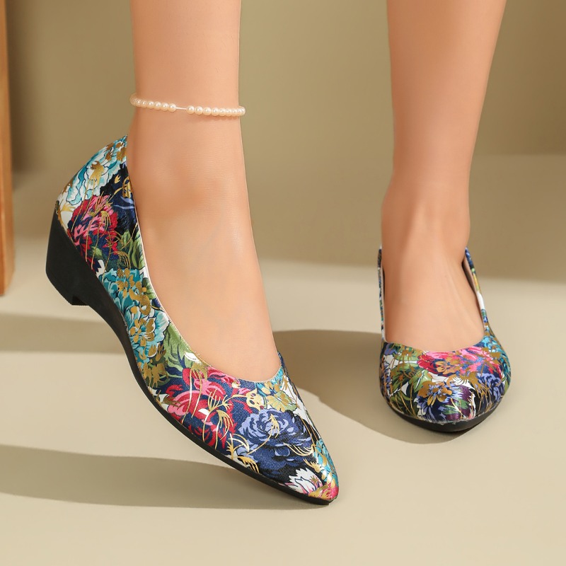 Women Shoes Xxl - Sapatos femininos com estampa floral e