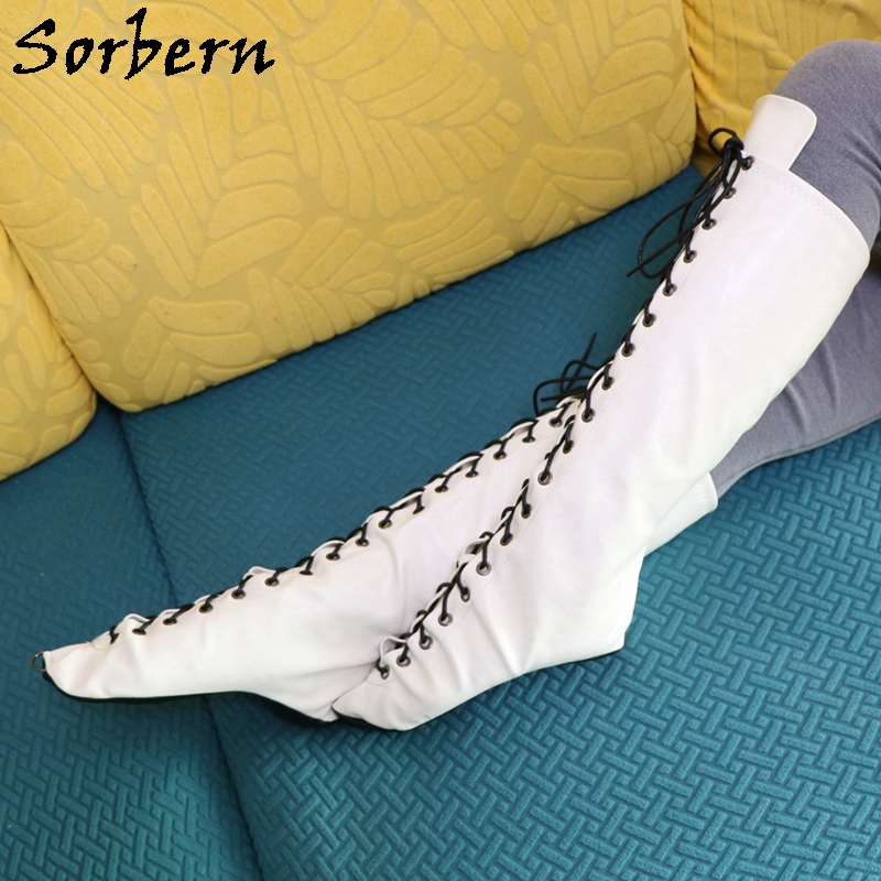 Women'S Shoes Vegan - Sorberna botas brancas sem salto para