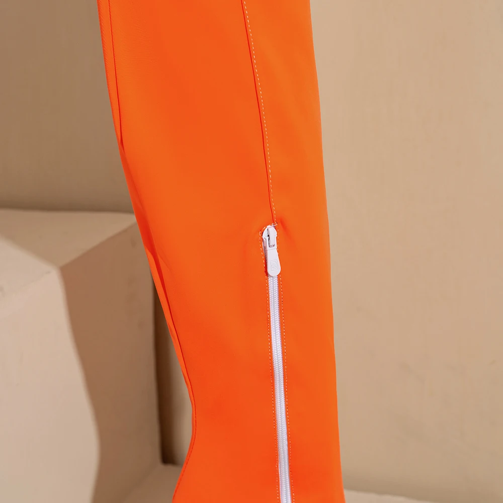 Novo inverno glamour laranja a - Women'S Shoes Big Feet avaliação e preço